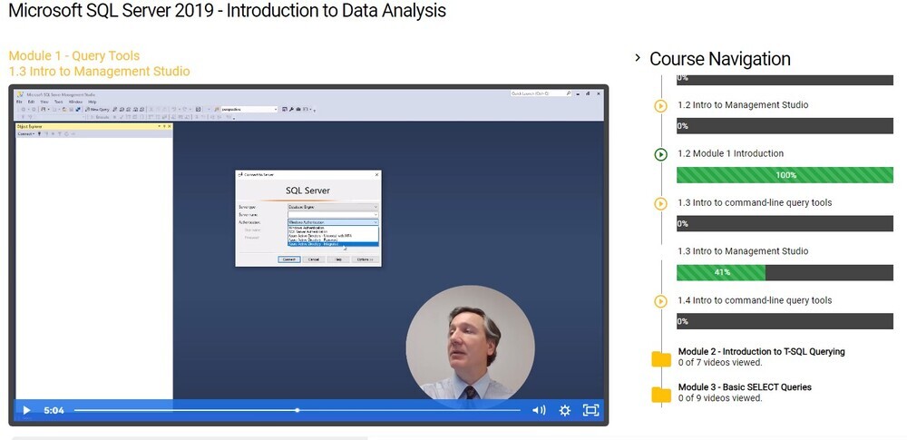 Microsoft SQL Server 2019 – Introduction to Data Analysis Course - Dooey